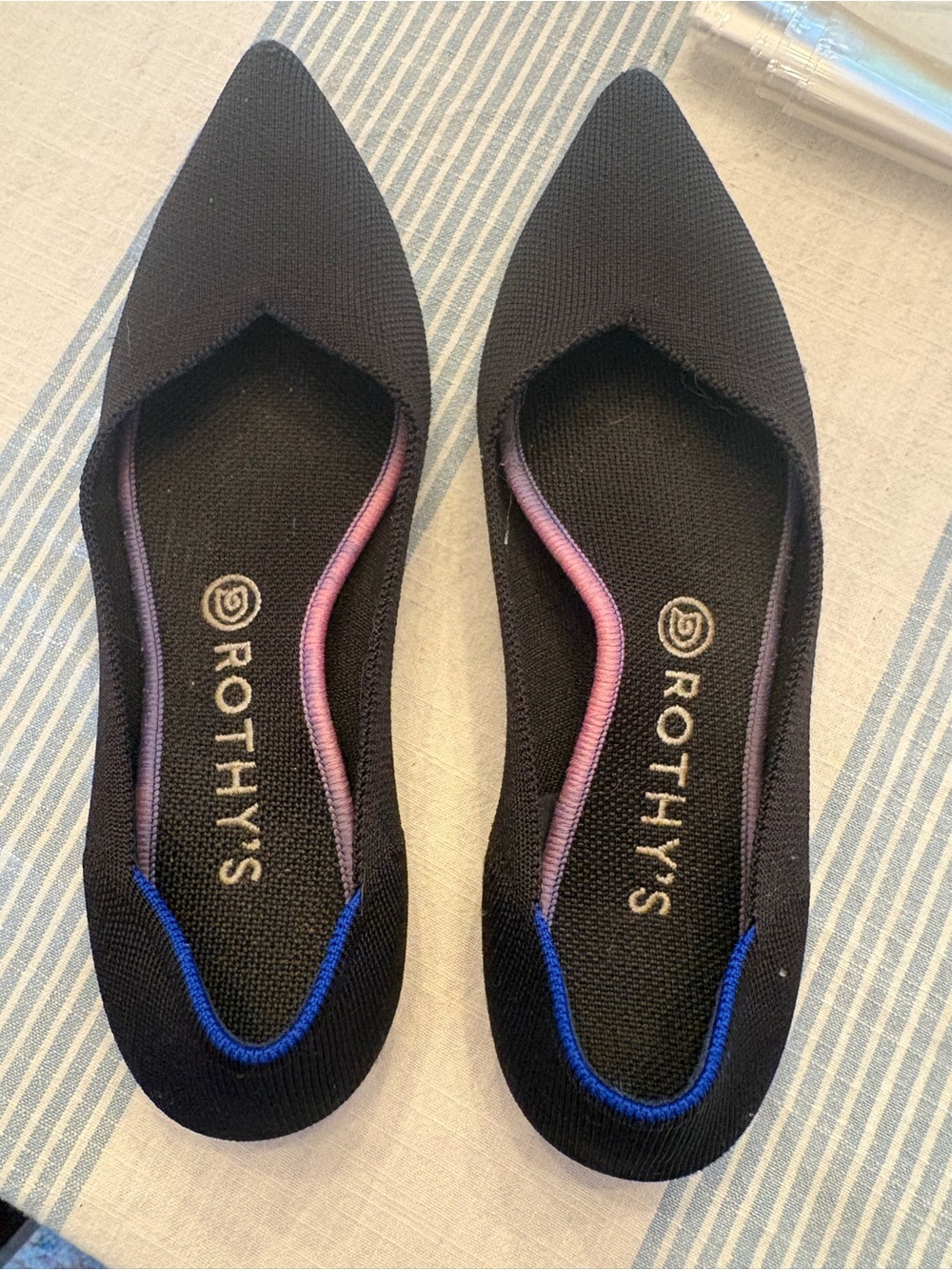 Rothy's Women's Black Pointed Toe Flats Sz 9